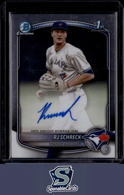 2025 Bowman Chrome #CPA-RSC RJ Schreck Prospect Autographs - Image 1 of 2