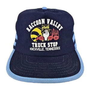 Sombrero de camionero azul de colección Raccoon Valley Truck Stop Knoxville Tennessee hecho en EE. UU. - Imagen 1 de 6