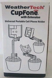 WeatherTech CupFone w/ Extension Adjustable Cup Holder Cell Phone Mount NEW - Photo 1 sur 5