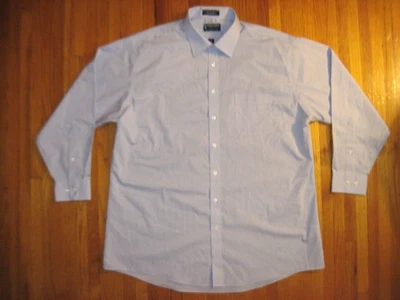 Camisa de Vestir Stafford Essentials Ajustada Lavanda Micro Cuadros 2XL-18-34-35 Nueva Foto 1 de 4