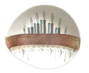 Vintage signiert Sascha Brastoff Kunstkeramik MCM Schale Schale Kerze Design - Bild 1 von 3