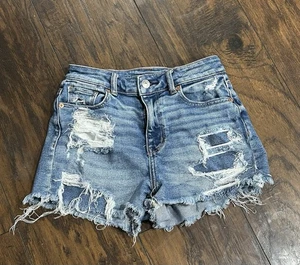 American Eagle Outfitters Denim-Shorts Damen Junior’s abgenutzt Größe 0 - Bild 1 von 4