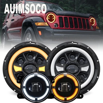 7" Round LED Headlights 4" Fog Lights For Jeep Scrambler Sport Utility 1981-1985 - Image 1 of 4