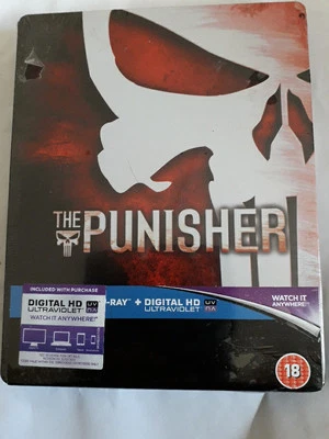 THE PUNISHER BLU RAY STEELBOOK NEW SEALED LIMITED ZAVVI EXCLUSIVE ALL REGIONS - Image 1 of 2