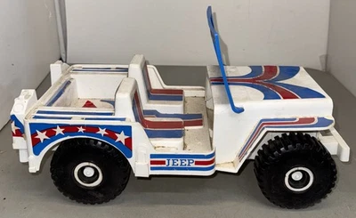 White Jeep Wrangler  EMPIRE Toys 1970s Fits 12"GI-JOE L@@K Rare Color Combo - Image 1 of 4