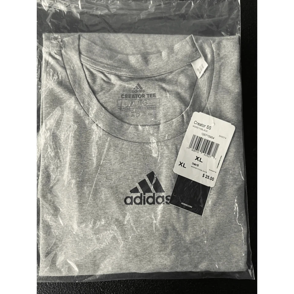 Adidas Creator SS T-Shirt Gray XL Medium Grey Black with Tags