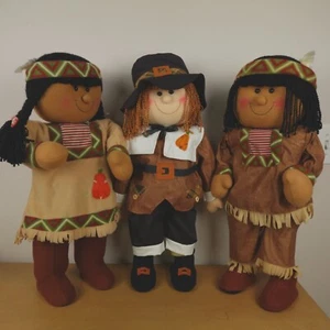 Native American Indian Figurines Pilgrim Prima Creations Thanksgiving Decor - Picture 1 of 20