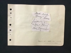 Honey Perron und Hal Kanner Sänger Fred Waring Orchestra signierter Schnitt Signatur - Bild 1 von 2