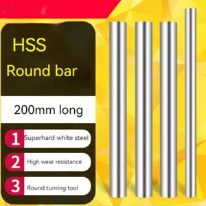 200mm Long Super-hard HSS Round Rods Steel Bar Turning Tool Punch Needle - Picture 1 of 9