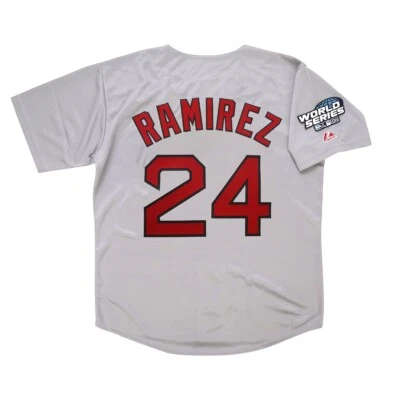 Camiseta para hombre Manny Ramírez 2004 Boston Red Sox gris carretera Serie Mundial (S-3XL) Foto 1 de 4