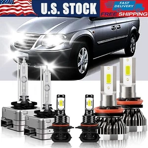 For Chrysler Town & Country 2008 2009 LED Headlight Hi Low Beam Fog Light Bulbs - Picture 1 of 12