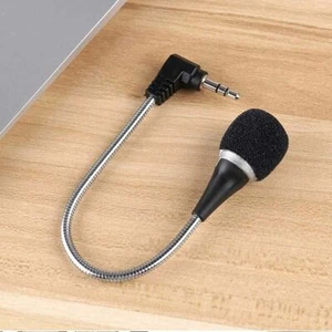 3.5mm Flexible Mini Microphone Mic for Laptop Notebook PC Podcast Skype Chat - Picture 1 of 12