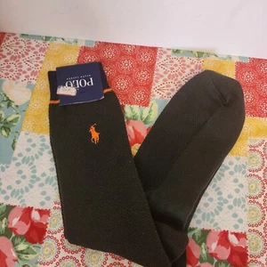 Vintage Ralph Lauren Polo GREEN Men's Socks W/Horse Logo Sz 10-13 NEW - Picture 1 of 5