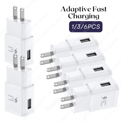 Адаптивное настенное быстрое зарядное устройство USB адаптер Android универсальный для Samsung вилка США лот - Изображение 1 из 4