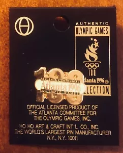 Atlanta 1996 Hundertjahr Olympische Sommerspiele Reversnadel Gold 100 Jahre Logo NEU - Bild 1 von 1