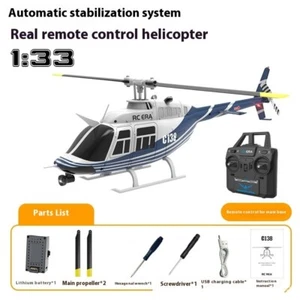 NEW C138 RC Helicopter – Double Paddle Blade Single Rotor Toy Without Ailerons - Picture 1 of 7