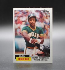 1984 Topps RICKEY HENDERSON 100 Steals Highlights Card #2 NM-MT Oakland A's