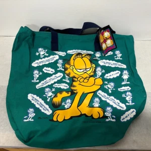 Rara borsa vintage Garfield 1978 grande in tela con cerniera, nuova con etichette! - Foto 1 di 4
