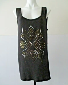 Faded Glory Plus Size 3X (22W-24W) cotton/polyester black sleeveless tank top - Picture 1 of 8