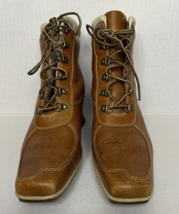 Timberland 19347 braune Leder-Schnürstiefeletten mit eckiger Zehenpartie Größe 7M - Bild 1 von 13