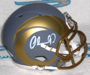ORLANDO PACE SIGNED ST. LOUIS / L.A. RAMS SLATE ALT. MINI HELMET - J.S.A. Cert. - Picture 1 of 4
