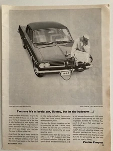 1963 Pontiac Tempest Le Mans Wide Track Print Ad - Bild 1 von 2