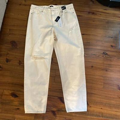 Express Damas Crema Relajado Cónico Tiro Medio Talla 16L Nuevo $88 Foto 1 de 4