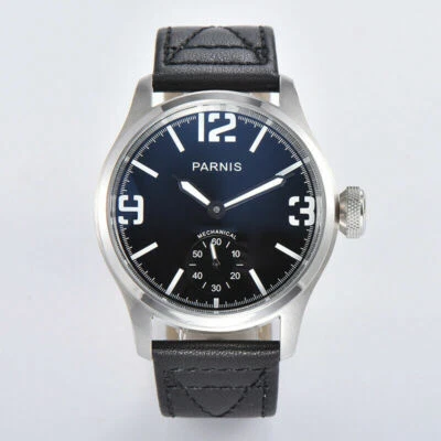 Hand Winding Watch for Men Luminous Hands Gents PARNIS 46.5mm Wristwatches - Image 1 of 3