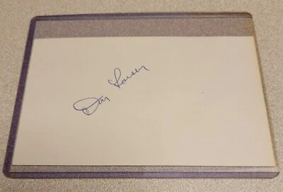 DON LARSEN SIGNED VINTAGE 3x5 INDEX CARD BASEBALL AUTOGRAPH AUTO NY YANKEES - Image 1 of 2