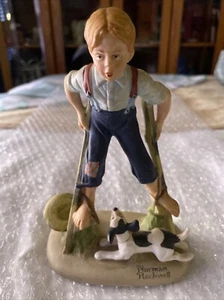Figura Norman Rockwell The 12 Vintage Años 80 Niño Sobre Zancos - Imagen 1 de 3