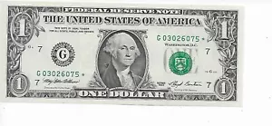 $1 FRN 1993 Withrow/Bentsen G* 1st Print Non/Mule Block Note Choice Crisp Unc. - Picture 1 of 2