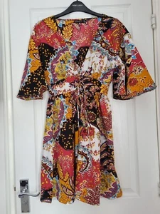Boohoo Paisley Dress - Petite Size 4 - Picture 1 of 9