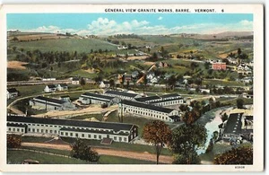 Gesamtansicht GRANITE WORKS, Barre, Vermont - Vintage Postkarte - Bild 1 von 2