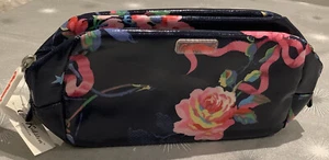 Brandneu mit Etikett Cath Kidston Kosmetikkoffer, Vögel & Rosen dunkelblau, atemberaubendes Geschenk Pressie - Bild 1 von 6
