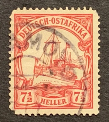 Travelstamps: 1905 GERMANY EAST AFRICA STAMPS Kaiser’s Yacht 7½h Used - Image 1 of 4