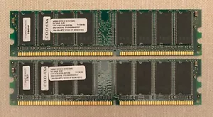 2X1GB (2GB) PC3200U (DDR 400) double sided original Vintage RAM - TESTED - Picture 1 of 1