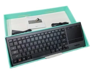 Genuine Logitech K830 TV Wireless Illuminated Keyboard With Dongle & Cable - Picture 1 of 7
