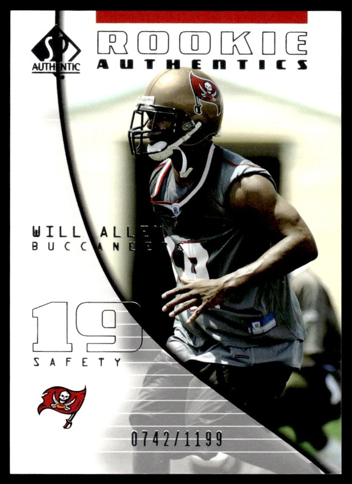 2004 SP Authentic Will Allen Rookie 0742/1199 Tampa Bay Buccaneers #122 R59 - Image 1 of 2