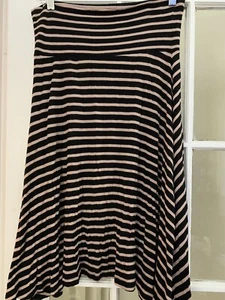 Design History short A-line skirt striped Size Medium Roll waist - Picture 1 of 4