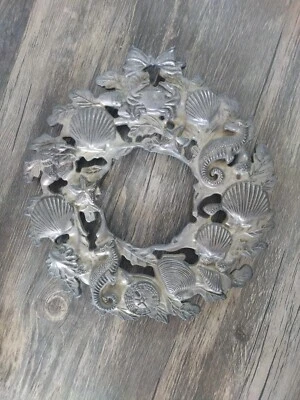 Remache colgante de pared corona náutica vintage Godinger enchapada en plata Foto 1 de 4