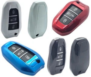 Gloss Key Case For PEUGEOT e-308 (2024) 308 408 508 5008 208 2008 Keyless Fob - Picture 1 of 47