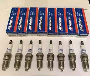 ACDelco Marine Spark Plugs MR43LTS 19355201 Set Of 8 - Picture 1 of 7