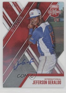2017 Panini Elite Extra Edition Status Red Die-Cut /75 Jeferson Geraldo Auto