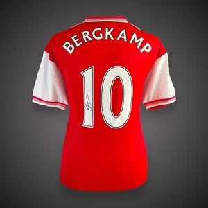 Denis Bergkamp Hand Signed Arsenal Shirt Private Signing With COA £249 - Picture 1 of 5