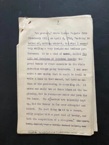 Life & Opinions of Tristram Shandy Sterne proof manuscript John Cuming Walters - Picture 1 of 8