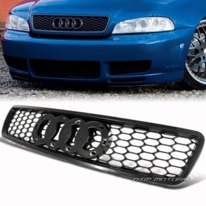 Parrilla negra de malla deportiva de plástico ABS para 96-01 Audi A4 / S4 / B5 - Imagen 1 de 6