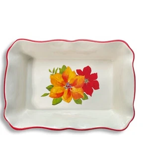 The Pioneer Woman Baking Dish 8x12x3 Christmas Poinsettia Holiday Oven Stoneware - Bild 1 von 9
