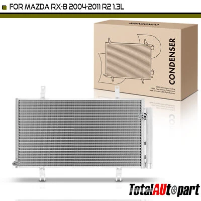 Condensador de aire acondicionado aire acondicionado con soporte y secador para Mazda RX-8 04-11 1,3 L Foto 1 de 4