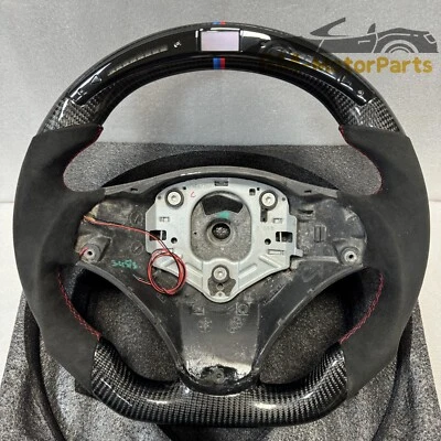 Carbon Fiber Steering Wheel Fit for BMW E90 E92 E93 M3 328i 335i 135i with LED - Image 1 of 4