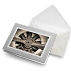 Greetings Card (Grey) - Vintage Aircraft Engine & Propeller Plane #46395